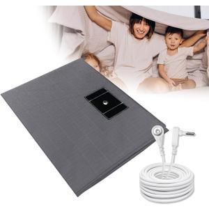 Grounding Sheet, Grounding Sheet with Silver Fiber & Organic Cotton Grounding Sheet for Bed with Grounding Cord Improve Sleep Help with Anxiety (35x90 Inch Gray