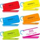 305 Dolch & Fry Sight Words Flash Cards, Include 250 Words with Sentences Plus 50 Blank Cards and 5 Index Cards, Educational Word Reading Flash Cards for Preschool to 3rd Grade