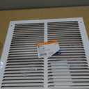 EZ-FLO 14 x 14 Inch (Duct Opening) Return Air Vent Cover for Wall or Ceiling, Solid Steel Return Air Grille, HVAC Vent Cover, White, 61640