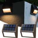 Luminara Solar Step Lights - Weatherproof Outdoor Stair Lighting, Solar-Powered Deck Lights for Patio, Garden, Pathway, Warm White Glow2