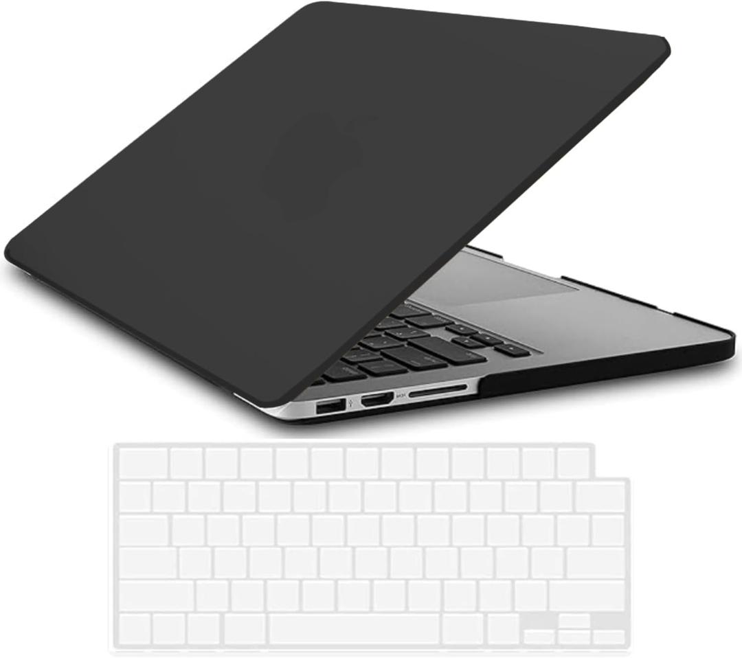 ACJYX Laptop Cover Compatible with MacBook Pro 16 inch 2020 2019 Release Model A2141 with Touch Bar and Touch ID, Clear Matte Cover Hard Case and Keyboard Skin, Black