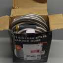 UNCO- Stainless Steel Metal Hose with 4 Function Brass Nozzle, 75 ft, No Kink, Metal Garden Hose