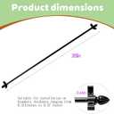 10-Pack 35.4" Black Stair Rods | Heavy Duty, Mounting Hardware Included, Decorative, For Carpet Treads and Runners