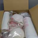 Seealle Modern Ceramic Table Lamps for Night Stands - Bedside Lamps Set of 2 for Nightstand, 19.4" White Bedroom Lamp for Living Room Cute Desk End Table Office Guest Room Dresser Rocker Swtich