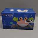 Crawling Crab Baby Toy - Tummy Time Toys - with Music and LED Light,Built-in Rechargeable Battery and Volume Can be Turned Off for 0-6 6-12 12-18 36 Months Walking Toddler Birthday Gift(Pink)