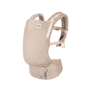 Baby Tula Free-to-Grow Linen Baby Carrier 7-45 lb, Adjustable Newborn to Toddler Carrier, Ergonomic Inward Front and Back Carry, Lightweight, Sand