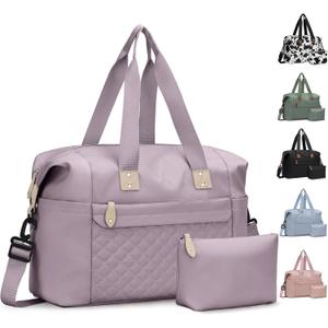 Pritent Travel Duffle Bag, Waterproof Weekender Overnight Hospital Bags for Women Men with Toiletry Bag Lightweight Carry on Personal Item Duffle Gym Bag for Travel, Airplanes, Sports