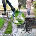 24pcs (12pairs) Waterproof Shoe Covers Plastic Boot Covers Disposable Thicker Rain Shoes and Boots Cover Non-Slip,Indoor Outdoor Overshoes for Men and Women (Small, Transparent)