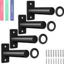 EVERYMATE Weight Plate Rack, Wall Mount Weight Plate Holder for Bumper Plates, Max Weight Capacity 330 lb, Home Gym Organizer (2-inch-4Pack)