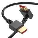 8K Right Angle HDMI Cable 3.3FT, 90 Degree HDMI 2.1 Cable Ultra High Speed HDMI to HDMI Cord (8K@60Hz, 4K@120Hz/60Hz, eARC, Dynamic HDR, 3D) for HDTV, Monitor, PS5/PS4, Laptop, PC
