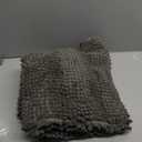 H.VERSAILTEX Bath Rugs for Bathroom Non Slip Bath Mats Extra Thick Chenille Striped Rug 20" x 32" Absorbent Non Skid Fluffy Soft Shaggy Washable Dry Fast Plush Mat for Indoor, Bath Room, Tub - Grey