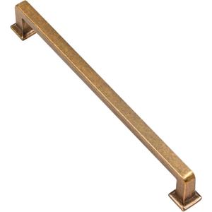 Alzassbg 10 Pack Antique Brass Cabinet Pulls, 7-1/2 Inch(192mm) Hole Centers Cabinet Handles Square Kitchen Hardware for Cabinets AL3046AE
