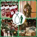 Zhengmy 24 Pcs Christmas Garland Ties and Christmas Garland Hanger Set for Banister Railing and Mantle Wreath Twist Ties Reusable Adhesive Straps for Xmas Home Decoration Holiday Wrapping(Santa Claus)