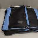 Top and 2 Sides Expandable Pet Carrier 17x11x9.5, TSA Airline Approved Small Dog Carriers for Small Dogs, Soft-Sided Cat Carrier with Self-Locking Zippers for Kitten,Rabbit, Puppy, Guinea Pig Blue