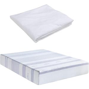 Vibe Gel Memory Foam 12-Inch Mattress with Bonus Mattress Protector| CertiPUR-US Certified | Bed-in-a-Box, Twin XL, White