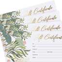 Sweetzer & Orange Blank Gift Certificates for Business with Gold Foil- 25 Gift Certificate Cards with Envelopes for Spa, Salon, Restaurants, Custom Client Vouchers for Birthday, Work Card  3.75x7.5