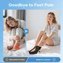 Plantar Fasciitis Night Splint Socks with Arch Support - Soft Plantar Fasciitis Relief Brace for Heel Spurs, Achilles Tendonitis & Foot Drop - Comfortable Sleep Foot Brace for Women and Men Gray-M