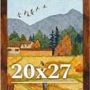 20x27 Picture Frame for Wall Display, 20x27 Brown Picture Frame with Shatter Resistant Plexiglass, Stable and Sturdy 20 x 27 Poster Frame for Wall Display, Handpicked Gift Collection, 1 Pack