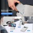 for MagSafe Wallet Stand, Multi-Slot,Compatible with iPhone Series, Super Strong Magnetism Strength, Slim, Features a Magnetic Ring, Compatible with Most Smartphones.Stylish Phone Wallet(Light Gray)