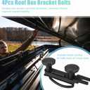 X AUTOHAUX 4 PCS Universal Roof Box U Bolt Clamps Rooftop Cargo Carrier Rack Bolts 83mm Internal Width W/ 8 Lock Nuts and 2 Straps Cargo Carrier Mounting Fitting Iron Bolts for 40mm Thick