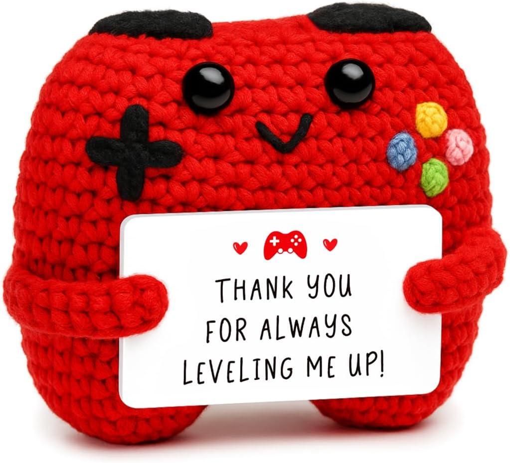 Appreciation Gift for Teacher Boss Coworker, Thank You Gift for Friend Dad Husband Uncle Brother, Handmade Crochet Game Controller Decor, Christmas Stocking Stuffers for Colleague Couple