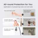Waterdrop 3-Stage Whole House Water Filter System,with Carbon Filter&Sediment Filter,7-Stage Filtration Highly Reduce Lead,Chlorine,Odor and Taste,5 Micron WHF3T-PG,1" Inlet/Outlet