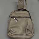 CLUCI Small Sling Bag for Women, Leather Crossbody Fanny Packs Trendy, Women's Chest Bag (B-5 Grey)