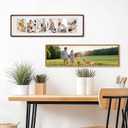 8x28 Collage Picture Frame Natural Walnut Solid Wood, 4x6 Collage Photo Frame Displays 6 Photos or 8x28 (Without Mat), Wooden Frame for Tabletop or Wall Mounting Display, 8x28-6 Openings
