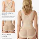 BRABIC Mesh Shapewear Bodysuit Tummy Control for Women Plus Size Faja Body Shaper Bodysuit Butt Lifter (Beige, XXL)