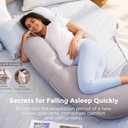 Momcozy Cooling Pregnancy Pillow,Original F Shaped Maternity Pillow for Pregnant Women with Adjustable Wedge Pillow, Full Body Support Pregnancy Pillows for Side Sleeping with Velvet Cover, Light Grey