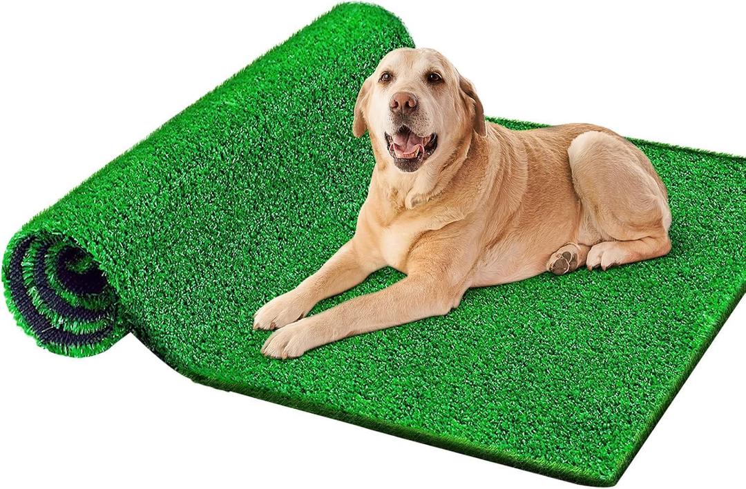 Artificial Grass, Large Artificial Turf, Synthetic Grass Mat Training Pad for Small/Medium/Large Dogs, Fake Grass Rug with Drainage Holes, Indoor Outdoor Rug Patio Lawn Decoration (3.28'x4.92')