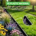 Kryonix Landscape Edging, Garden Edging 2 Inch Tall 66 FT Plastic Flexible with 100 Stakes for Gardens, Lawns, Landscaping, Flowerbeds
