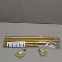 AIZESI Gold Tension Curtain Rod 30-63Inch 1PCS,Spring Tension Rod No Drilling Non-Slip Adjustable Tension Curtain Rod,Spring Loaded Rod Extendable Tension Rod For Windows Doorway Bedroom