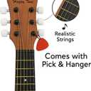 23" Acoustic Guitar, Kids 6 String Toy Guitar - Realistic Steel Strings - Beginner Practice First Musical Instrument for Children, Toddlers (Brown), Miniature