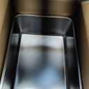 Amazon.com: Kirecoo Stainless Steel Cat Litter Box - Metal High Sided Cat Pan, Large Stainless Steel Box, Indoor Litter Tray, Non Stick, No Smell, Easy to Clean, Pet Toilet Supplies for Kitten, Kitty, Rabbit : Pet Supplies