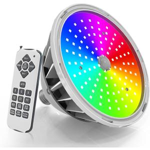 120V 60W LED Pool Light Bulb for Inground Pool, RGB Color Changing Pool Light with Remote Control for Inground Swimming Pool, Replacement Bulb for Pentair and Hayward Fixture