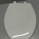 Bemis 7300SLEC Slow Close Toilet Seat, Easy Clean Hinges and Durable Plastic Seat, Made in USA, Elongated, White