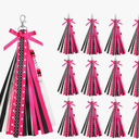 Nosiny 10 Pcs Cheer Keychains Cheerleader Gifts for Team Personalized Keychain Kit Cheer Bag Tags for Women