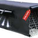 Anmials Trap Cage Cover, Trap Cage Cover with Mesh Window for 1-2 Door Humane Animal Trap Cage 32 x 10 x 12 Inch Cover Only ((Upgrade) Black)