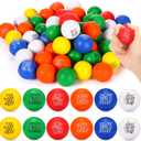 Leyndo 200 Pack Stress Balls Bulk Motivational Stress Relief Colorful Foam Squeeze Balls with Inspirational Quotes for Adults Teens Kids Relief Encouraging (Dark, Round)