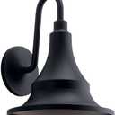 KICHLER Hampshire 19.75 inch 1 Light Large Outdoor Wall Light in Textured Black, Medium