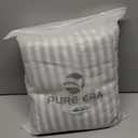 PURE ERA Jersey Knit Duvet Cover Set 100% T-Shirt Heather Cotton Super Soft Comfy Classic Striped with Zipper Closure, Grey & White Stripe, California King