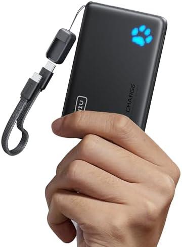 INIU Portable Charger, Ultra Slim 10000mAh 45W PD Power Bank, USB C in&Out Fast Charging Battery Pack, Travel Essential Phone Powerbank Compatible with iPhone 17 16 15 Samsung S22 S21 Google iPad etc