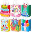 Amazon.com: MotiMind 24 Pcs Birthday Gift Bags with Handles Paper Treat Goodie Party Bags Happy Birthday Decorations Party Supplies for Kids Adult : Health & Household