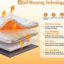 WanpeeGoo Self Warming Cat Bed, Heated Cat Bed, 2.0 Upgraded Thermal Foil Heating Pad, Plush Self-Heating Pet Mat for Crate, Floor, with Removable Washable Cover, Non-Slip, 15"x19"