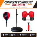 NSG Punching Bag for Kids & Boxing Gloves Set - Adjustable Freestanding Speed Bag with Spring-Loaded Stand, Junior Boxing Gloves & Hand Pump - Portable, Easy Assembly for Boys, Teens, Toddlers Ages 4+, Large