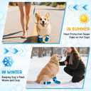 Dog Socks to Prevent Licking Paws, Anti Slip Dog Boots & Paw Protectors for Hardwood Floors, Toe Grips for Small Medium Large Senior Dogs, Dog Shoes for Hot/Cold Pavement(Blue Bone,L)