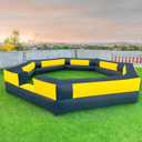 WARSUN 15FT Gaga Ball Pit Inflatable with Powerful Blower, Portable Gagaball Court for Indoor Outdoor Family Activities Inflatable Sport Games