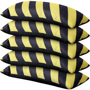 5 Pcs Umbrella Base Weights Canopy Weights Sandbag 55 Lbs Fillable Straight Sandbag for Outdoor Patio Garden Backyard Poolside Accessories (Yellow)