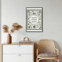 Trendy Home Sweet Home Botanical Poster Vintage Minimalist Wall Art Retro Green Plants Canvas Painting Floral Picture Print for Bedroom Living Room Kitchen Office Decor 12x18inch Black Aluminum Frame